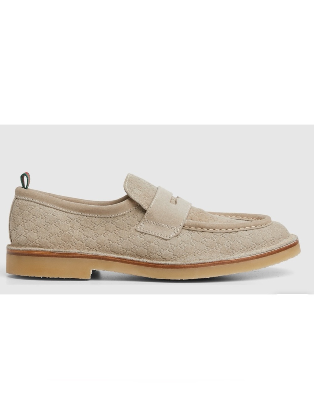 Gucci suede GG
monogram web loafers size 11 fits 11.5 US made in Italy